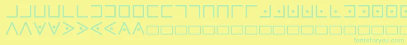 Pigpencipher Font – Green Fonts on Yellow Background