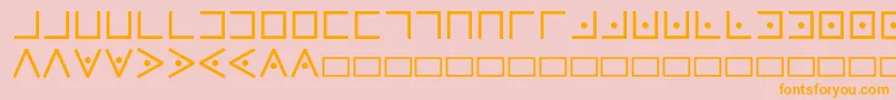 Pigpencipher Font – Orange Fonts on Pink Background