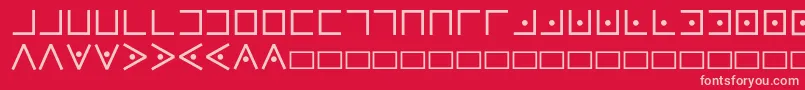 Pigpencipher Font – Pink Fonts on Red Background