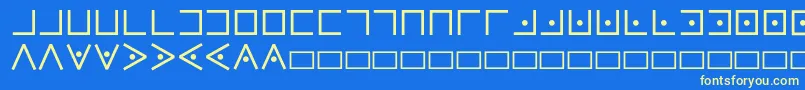 Fonte Pigpencipher – fontes amarelas em um fundo azul