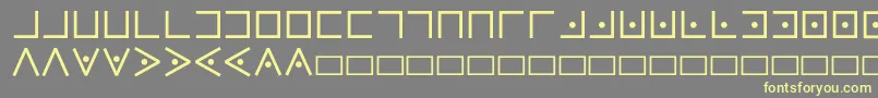 Pigpencipher Font – Yellow Fonts on Gray Background