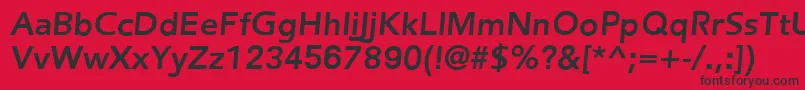 FredericBoldItalic Font – Black Fonts on Red Background