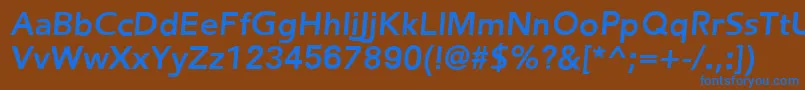 FredericBoldItalic Font – Blue Fonts on Brown Background