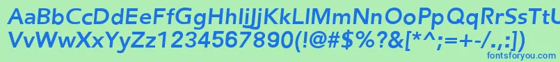 FredericBoldItalic Font – Blue Fonts on Green Background