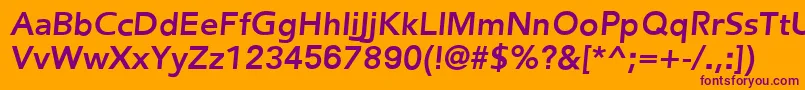 FredericBoldItalic-Schriftart – Violette Schriften auf orangefarbenem Hintergrund