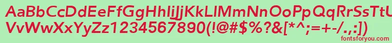 FredericBoldItalic Font – Red Fonts on Green Background