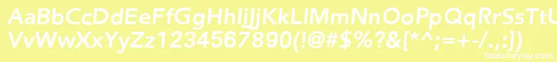 FredericBoldItalic Font – White Fonts on Yellow Background