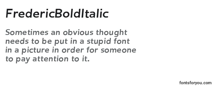 FredericBoldItalic Font