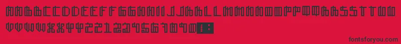 Lain Font – Black Fonts on Red Background
