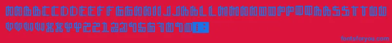 Шрифт Lain – синие шрифты на красном фоне