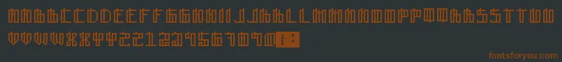 Lain-fontti – ruskeat fontit mustalla taustalla