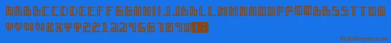 Lain-fontti – ruskeat fontit sinisellä taustalla