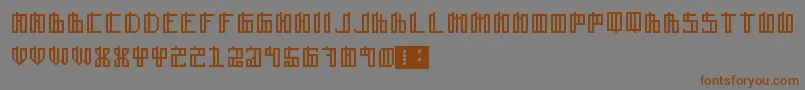 Шрифт Lain – коричневые шрифты на сером фоне