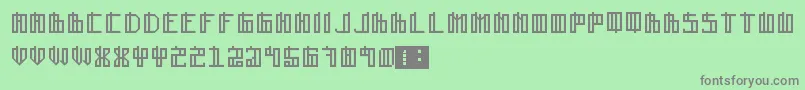 Lain-Schriftart – Graue Schriften auf grünem Hintergrund