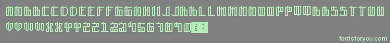 フォントLain – 灰色の背景に緑のフォント