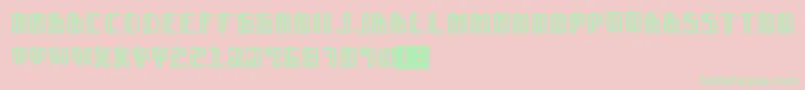 Lain-fontti – vihreät fontit vaaleanpunaisella taustalla
