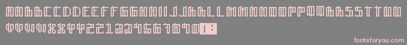 フォントLain – 灰色の背景にピンクのフォント