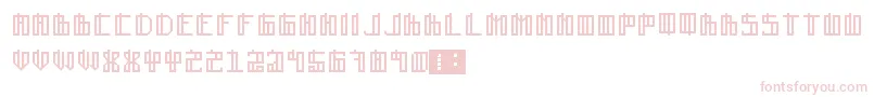 Шрифт Lain – розовые шрифты на белом фоне