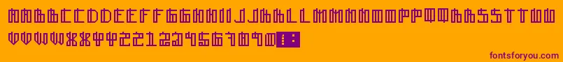 Шрифт Lain – фиолетовые шрифты на оранжевом фоне