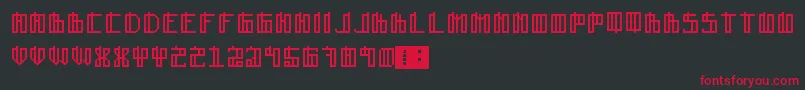 フォントLain – 黒い背景に赤い文字