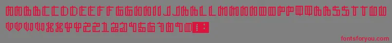 Lain-fontti – punaiset fontit harmaalla taustalla