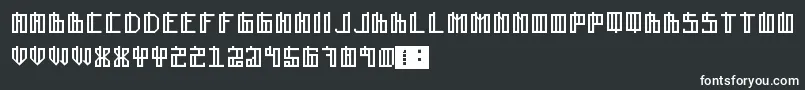 Lain-fontti – valkoiset fontit mustalla taustalla