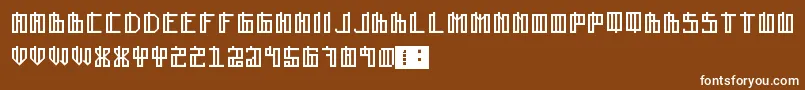 フォントLain – 茶色の背景に白い文字