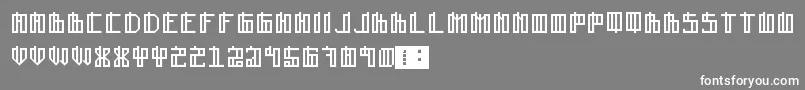 Lain-Schriftart – Weiße Schriften auf grauem Hintergrund