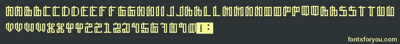 Lain Font – Yellow Fonts on Black Background