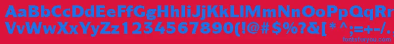 Czcionka ItcSymbolLtBlack – niebieskie czcionki na czerwonym tle