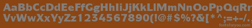 ItcSymbolLtBlack-Schriftart – Graue Schriften auf braunem Hintergrund