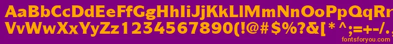 ItcSymbolLtBlack Font – Orange Fonts on Purple Background