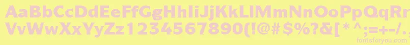 ItcSymbolLtBlack Font – Pink Fonts on Yellow Background