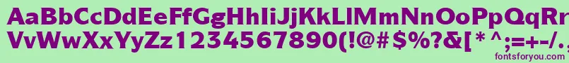 ItcSymbolLtBlack Font – Purple Fonts on Green Background