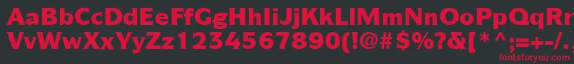 ItcSymbolLtBlack Font – Red Fonts on Black Background