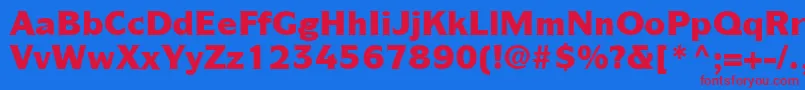 Шрифт ItcSymbolLtBlack – красные шрифты на синем фоне