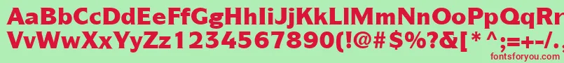 ItcSymbolLtBlack Font – Red Fonts on Green Background