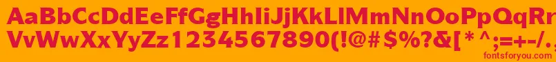 フォントItcSymbolLtBlack – オレンジの背景に赤い文字