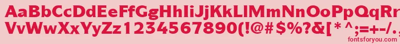 フォントItcSymbolLtBlack – ピンクの背景に赤い文字