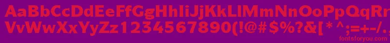 ItcSymbolLtBlack-fontti – punaiset fontit violetilla taustalla