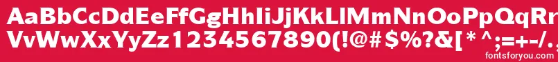 ItcSymbolLtBlack Font – White Fonts on Red Background