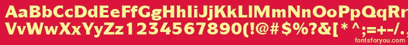 ItcSymbolLtBlack Font – Yellow Fonts on Red Background