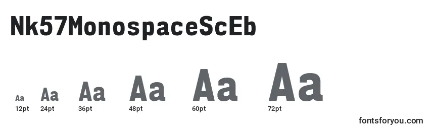 sizes of nk57monospacesceb font, nk57monospacesceb sizes