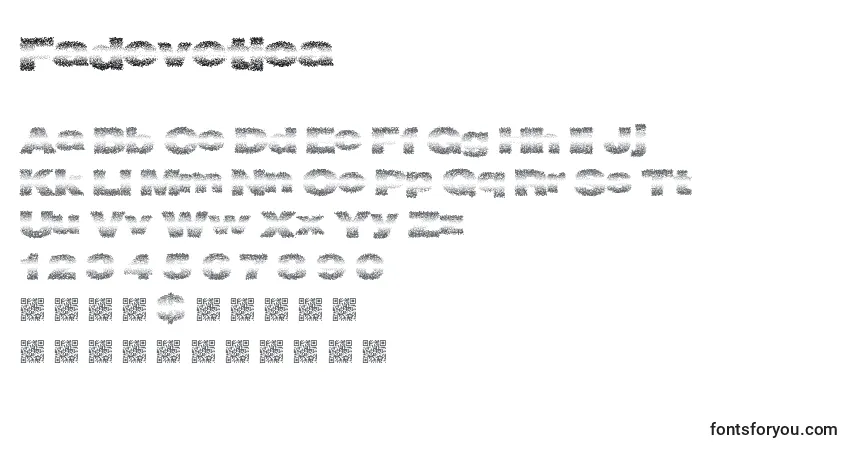 characters of fadevetica font, letter of fadevetica font, alphabet of  fadevetica font