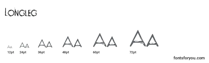 sizes of longleg font, longleg sizes