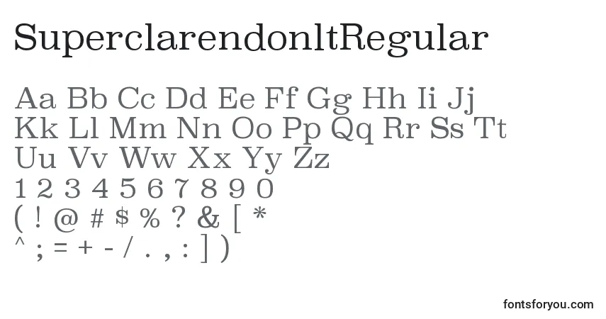 characters of superclarendonltregular font, letter of superclarendonltregular font, alphabet of  superclarendonltregular font