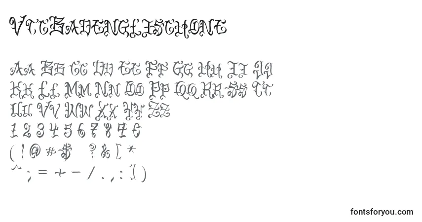 characters of vtcbadenglischone font, letter of vtcbadenglischone font, alphabet of  vtcbadenglischone font