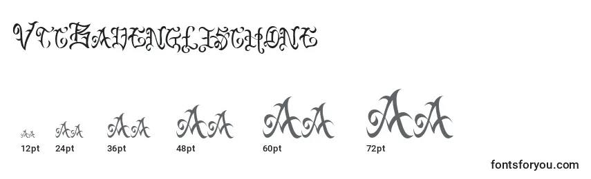 sizes of vtcbadenglischone font, vtcbadenglischone sizes