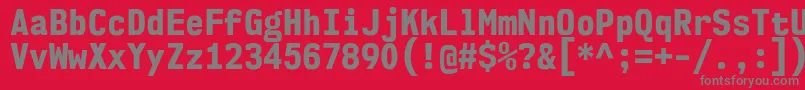 Nk57MonospaceScEb Font – Gray Fonts on Red Background