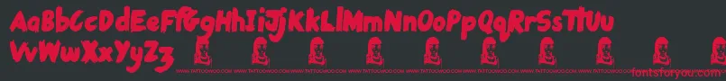 RoughRider Font – Red Fonts on Black Background